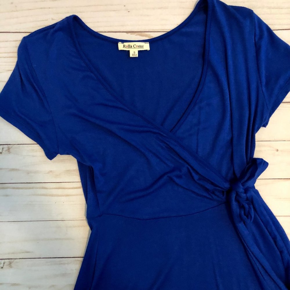 Electric Blue Wrap Dress